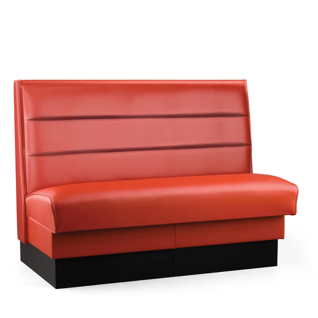 JustChair JBS-UHC-36-GR3 Custom Booth, Single Horizontal Channel Back, Upholstered Seat, 36" Height