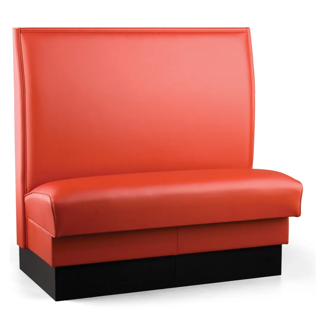 JustChair JBS-UPL-48-GR3 Custom Booth, Single Plain Back, Upholstered Seat, 48" Height