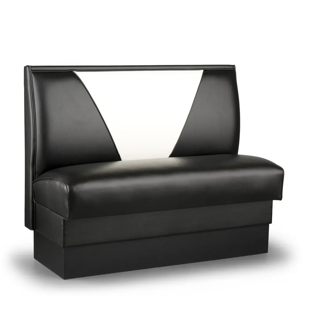 JustChair JBS-UVB-42-GR2 Custom Booth, Single V Back, Upholstered Seat, 42" Height
