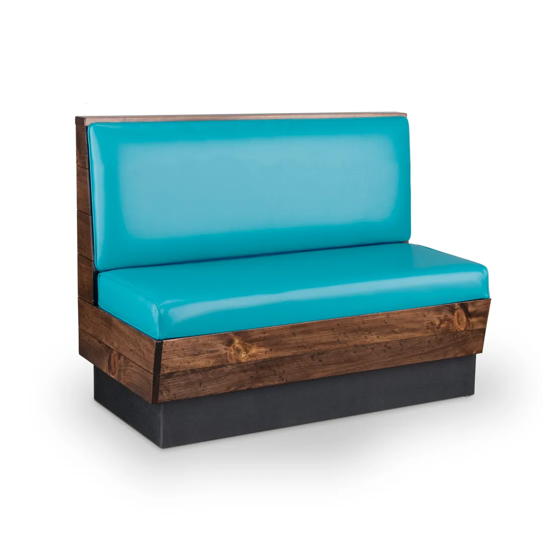 JustChair JBS-WCP-36-GR1/COM Custom Booth, Single Horizontal Bead Board Back, Wood Back, 36" Height