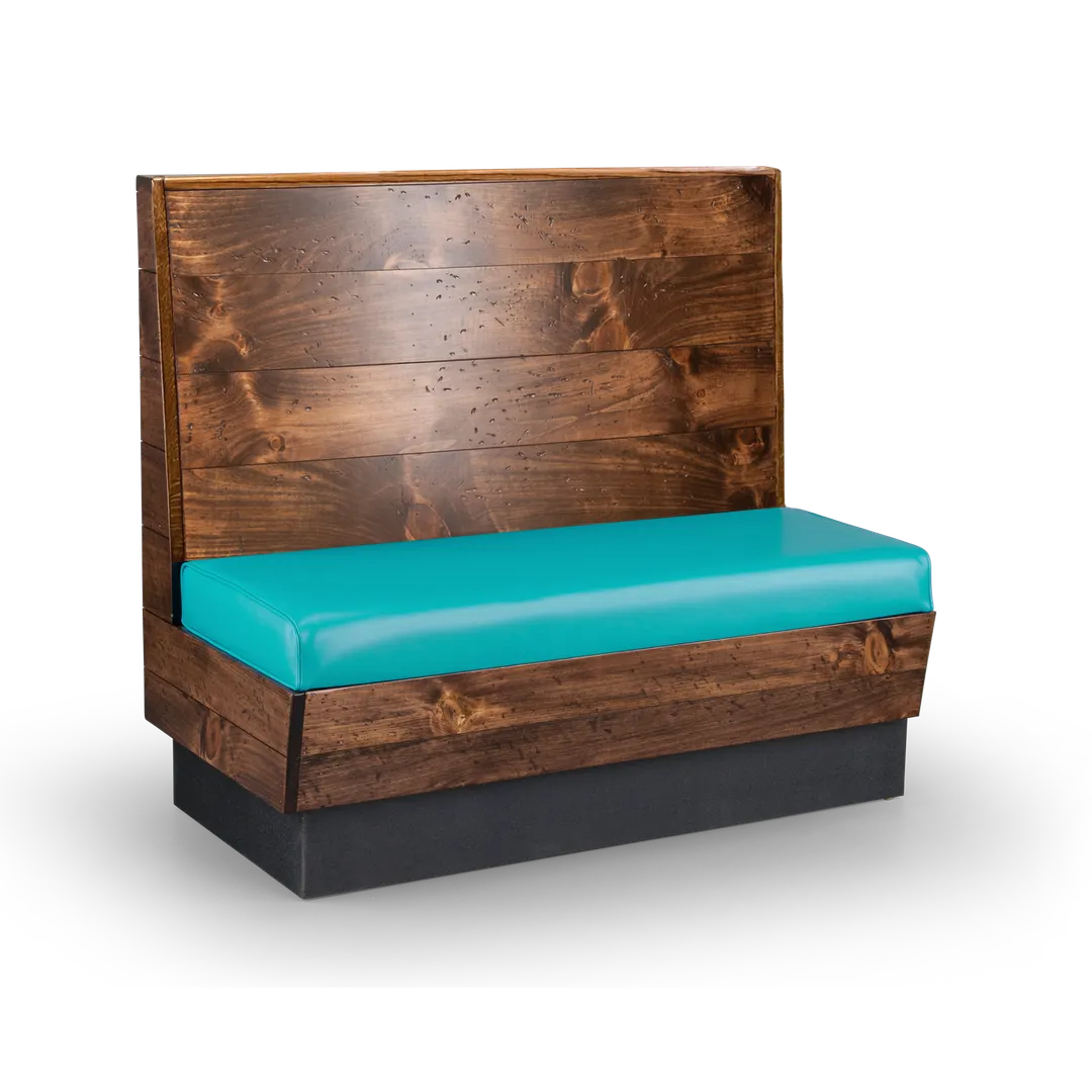 JustChair JBS-WCP-42-GR1/COM Custom Booth, Single Horizontal Bead Board Back, Wood Back, 42" Height