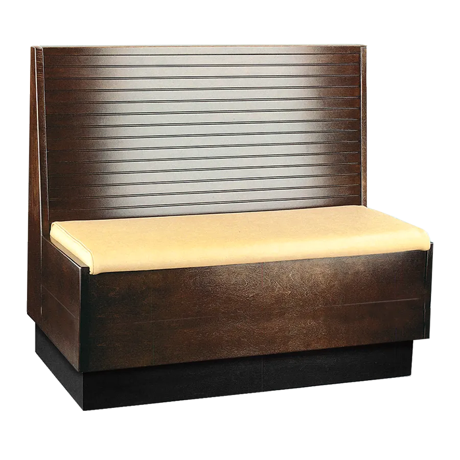 JustChair JBS-WPF-42-BEAD 48"L Single Bead Board Back, Wood Back, 42" Height