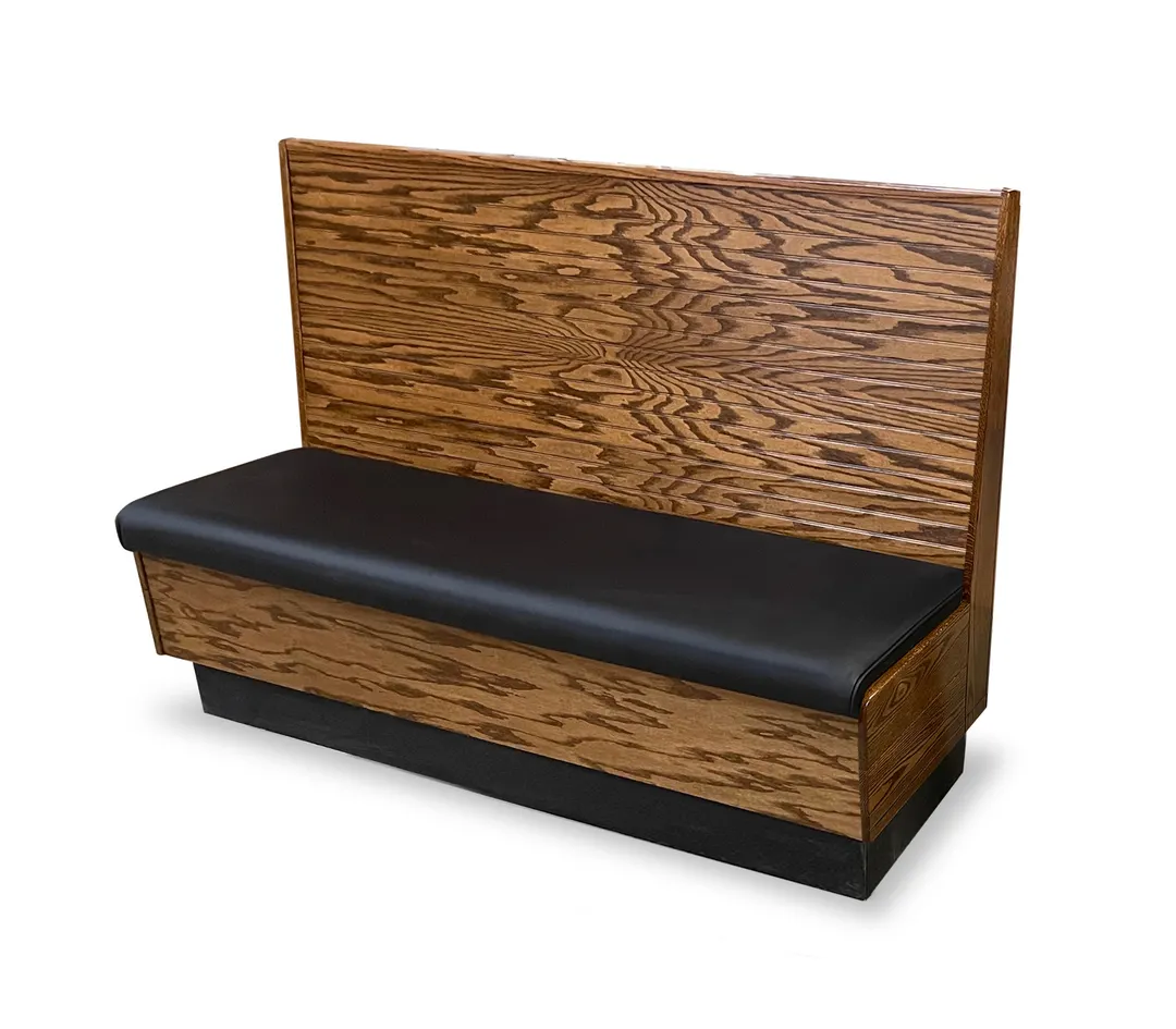 JustChair JBS-WPF-42-GR2 Custom Booth, Single Bead Board Back, Wood Back, 42" Height