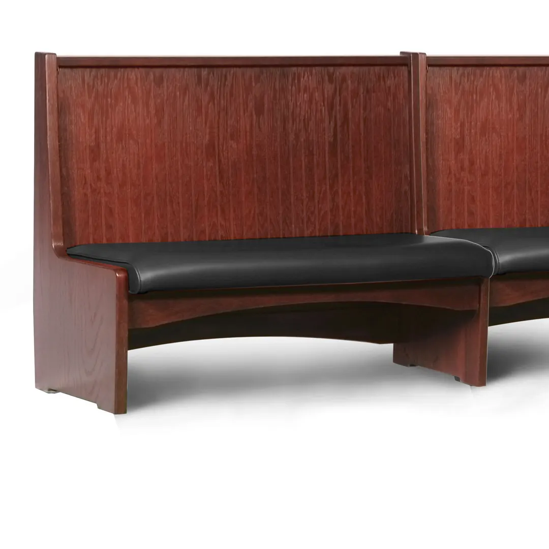 JustChair JBSB-WBBO-48-GR1/COM Banquette Bench, Vertical Beadboard Back, Removable Seat, 48" Height