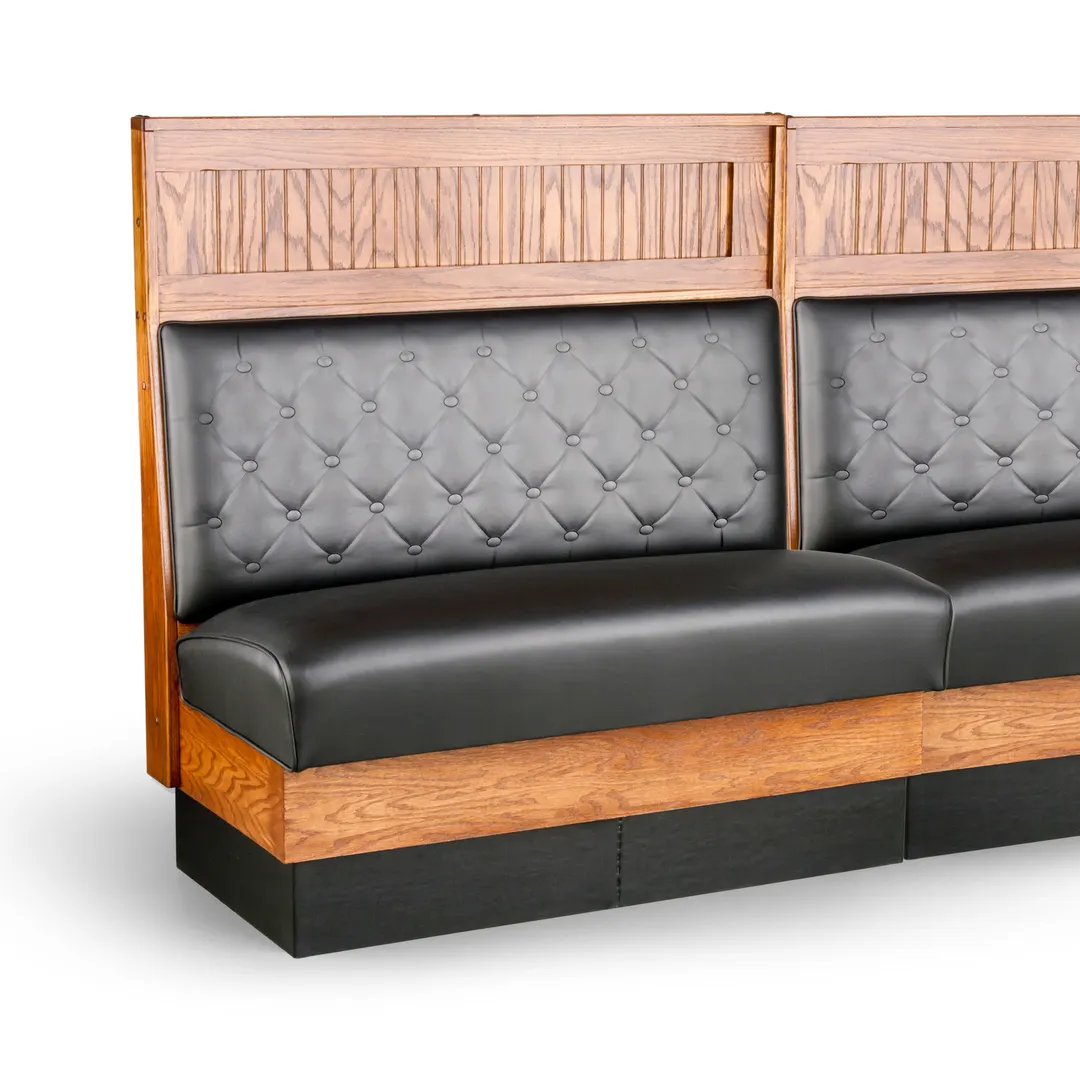 JustChair JBSB-WSS-SBT-36-GR3 Banquette Bench, Button Tufted Back, Removable Seat, 36" Height