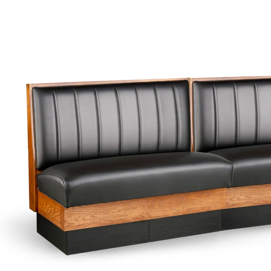 JustChair JBSB-WSS-UCH-42-GR2 Banquette Bench, Vertical Channel Back, Removable Seat, 42" Height