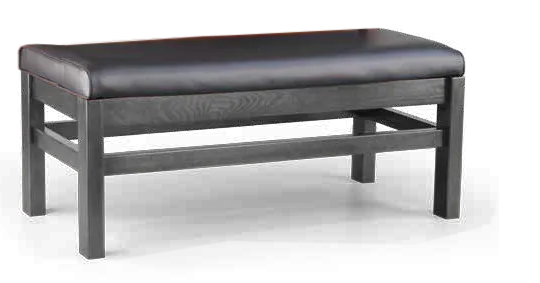 JustChair JBSB-WTWAIT GR1/COM 19'H Backless Wait Bench, Wood Frame, Upholstered Seat, Sold per Foot