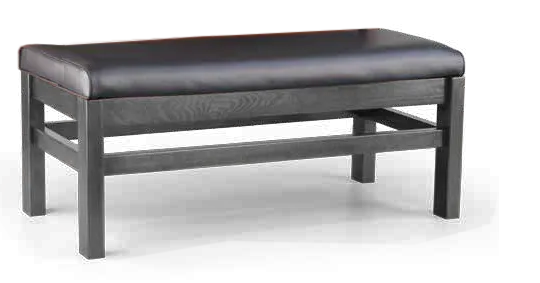 JustChair JBSB-WTWAIT GR3 19"H Backless Wait Bench, Wood Frame, Upholstered Seat, Sold per Foot