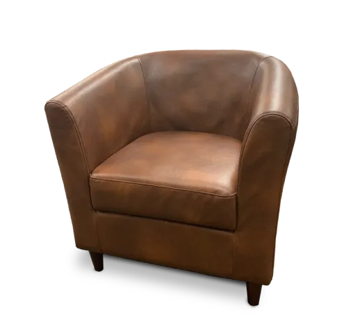 JustChair LA587N-GR1 Lounge Arm Chair, Upholstered Rounded Back, High Arms, German Beech Wood Frame, Grade 1 Uph