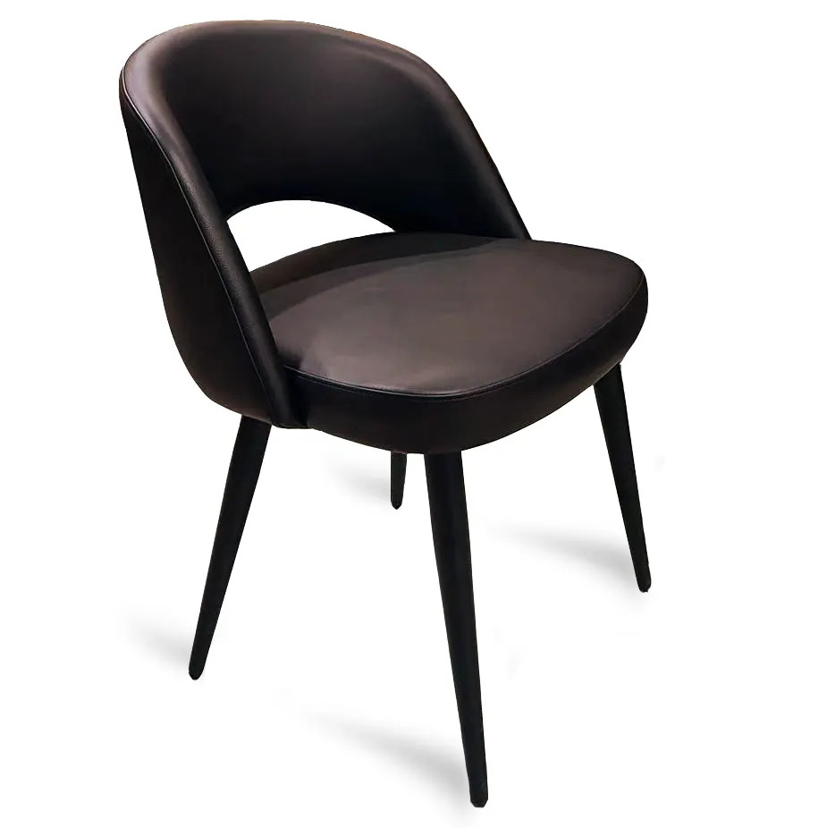 JustChair U12818-GR2 Hospitality Side Chair, Upholstered Contour Back, Metal Uni-Frame Legs, Black Frame, Grade 2 UPH