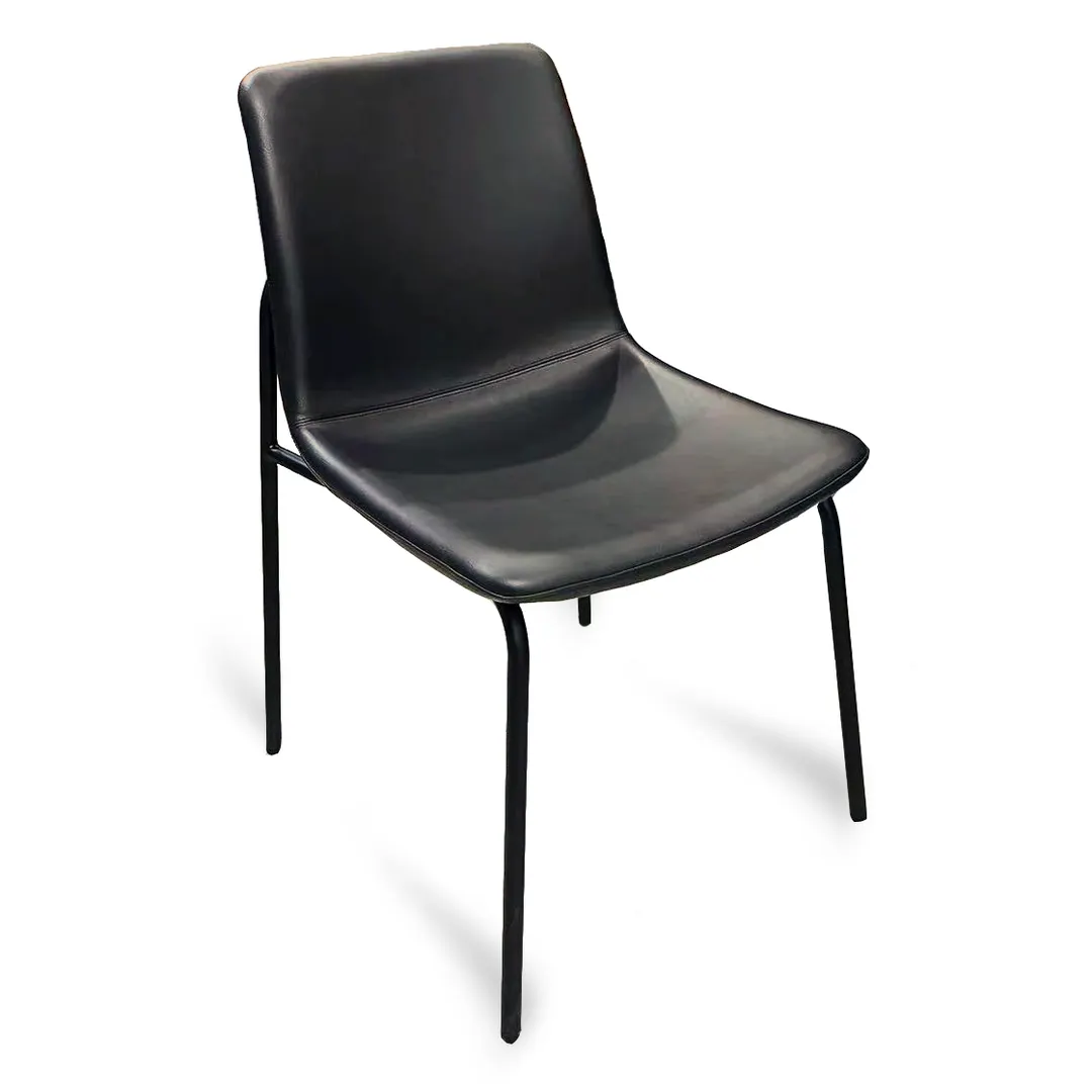 JustChair U31118-GR1 Bar Stool, Standard Bucket Seat, Black Powder-Coated Steel Frame, Grade 1 Upholstery