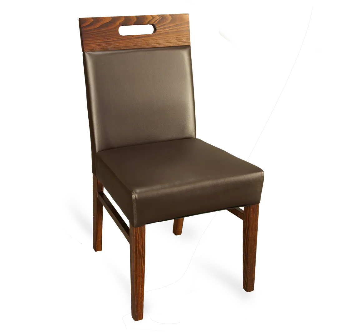 JustChair W51018-GR2 Upholstered Side Chair, German Beech, Grade 2 UPH, Padded Square Inset Back