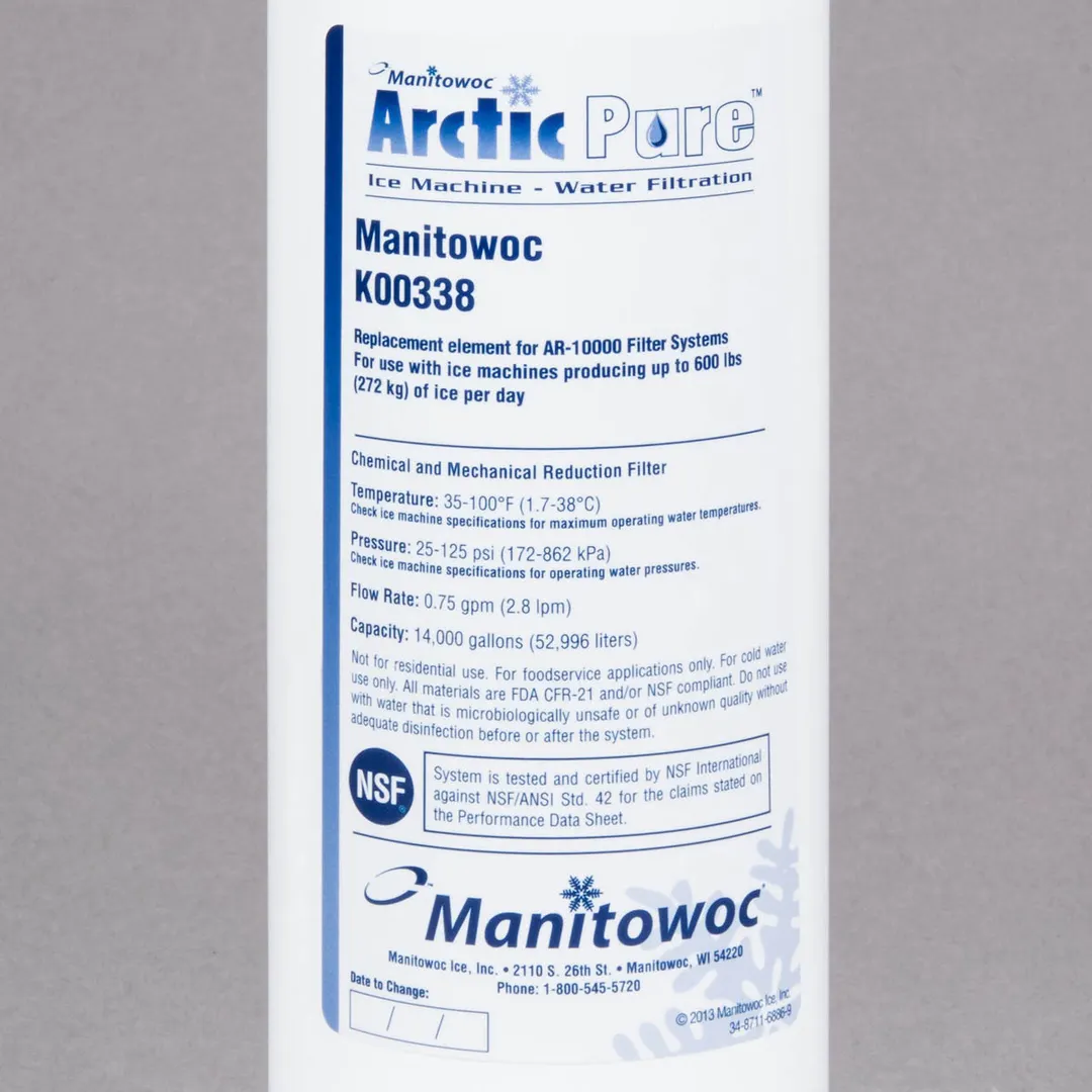 Manitowoc K00338 Replacement Water Filter Cartridge, for AR-10000 filter