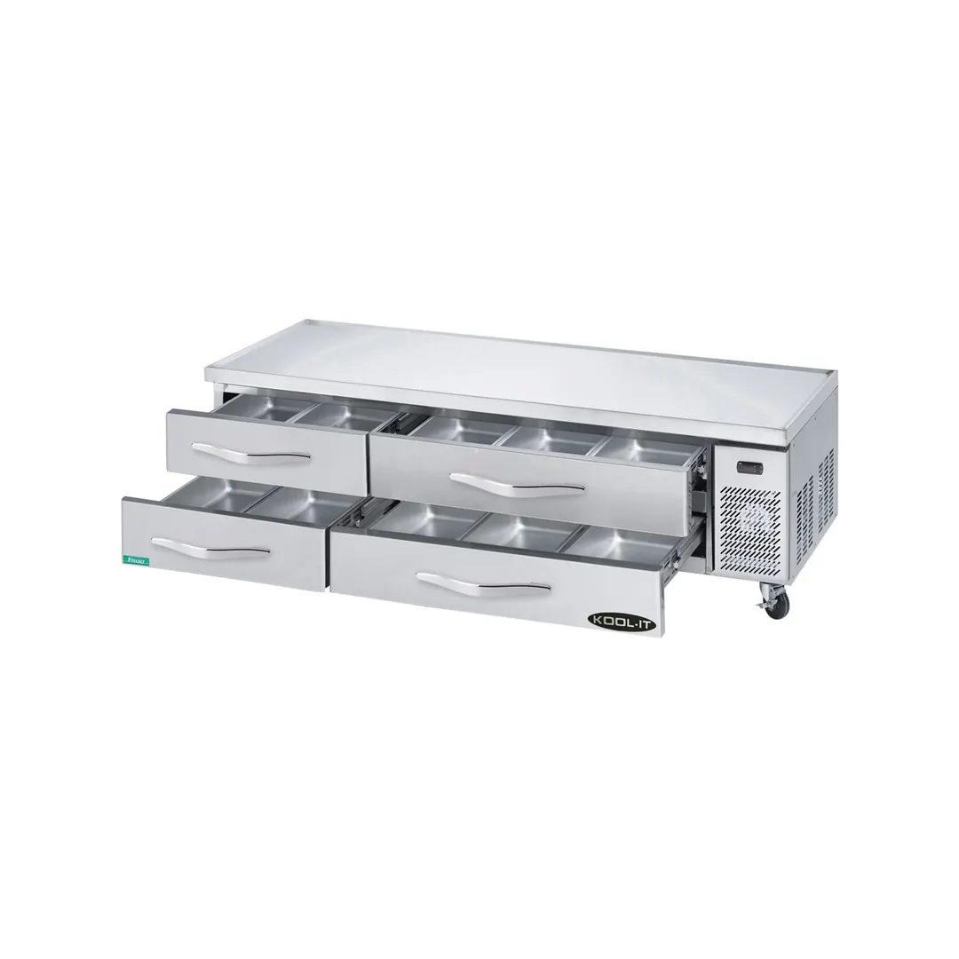Kool-It KCB-83-4M 83" 4 Drawers Refrigerated Chef Base w/ Marine Edge Top
