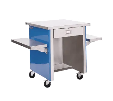 Delfield KCS-50 Shelleyglas Cashier Counter, 50" Deep, Stainless Steel Top and Shelf, Fiberglass Body