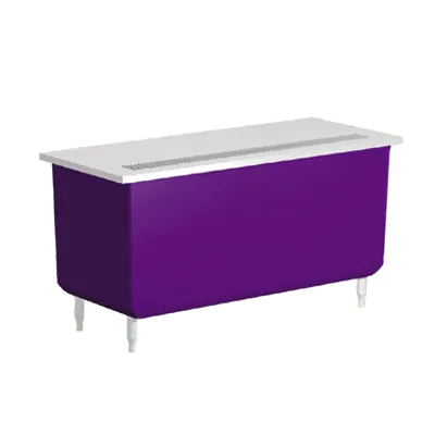 Delfield KCU-74 74" Shelleyglas® Mobile Beverage Serving Counter, Enclosed Base w/ Storage