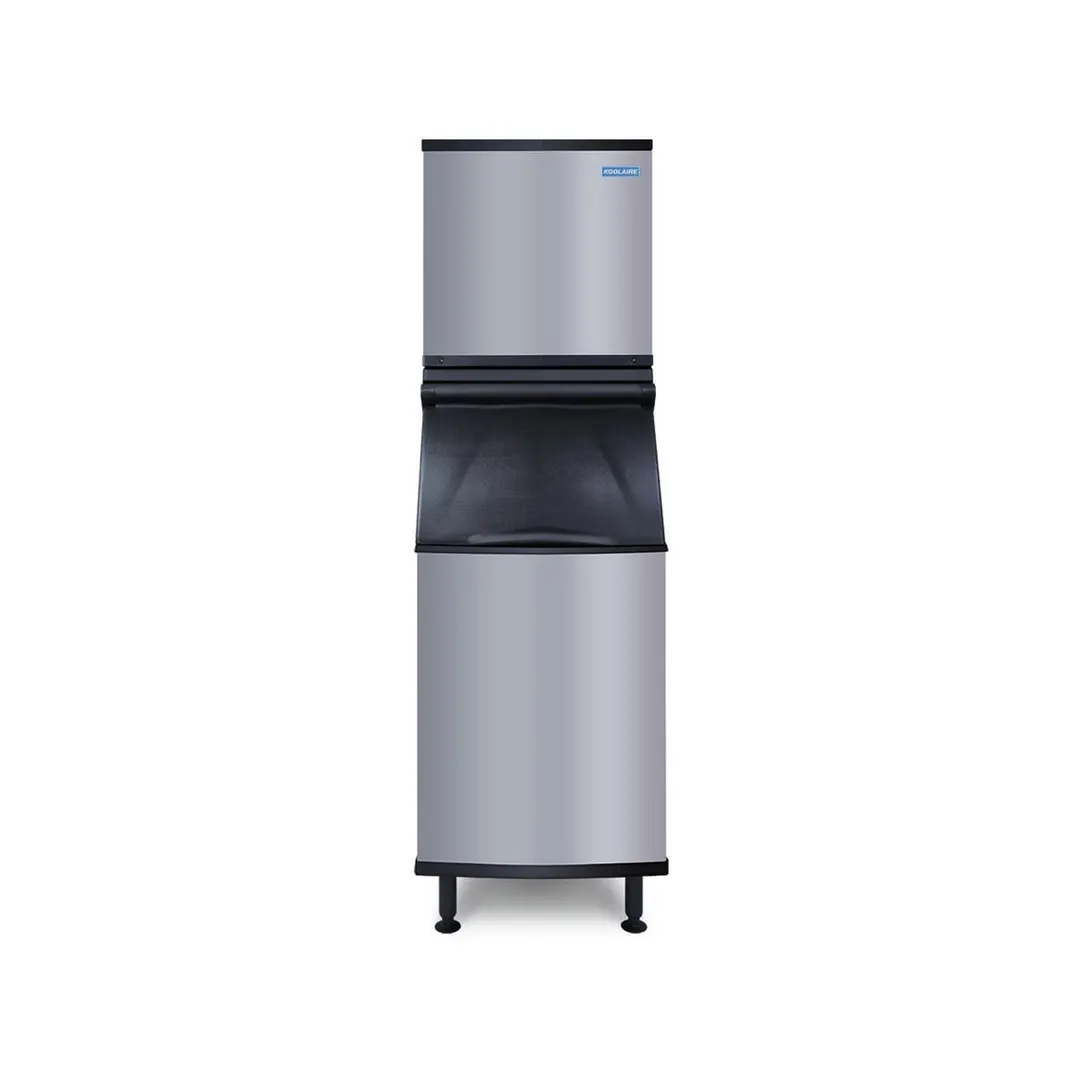Koolaire KDT0420A/K420 Air Cooled Full Cube 440 lb Ice Machine with Bin, 383 lb Storage