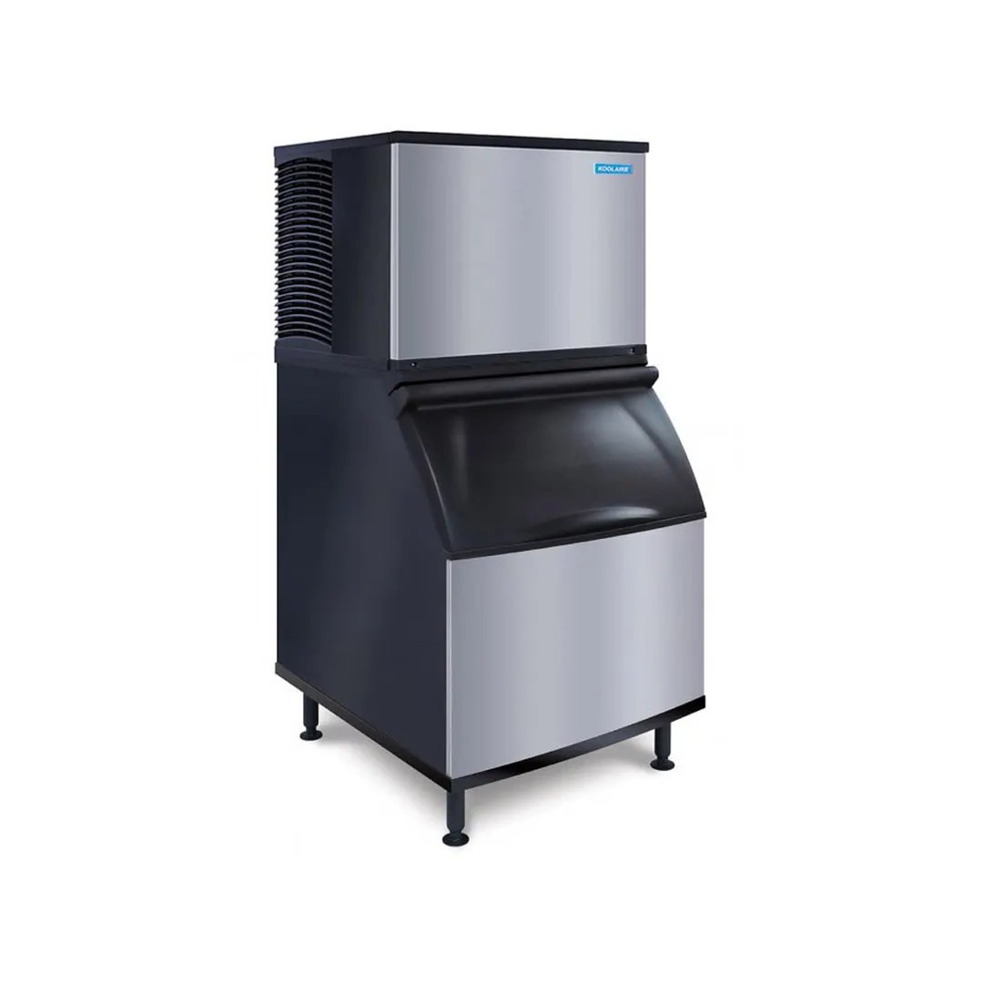 Koolaire KDT0500A/K400 Air Cooled Full Cube 515 lb Ice Machine with Bin, 365 lb Storage