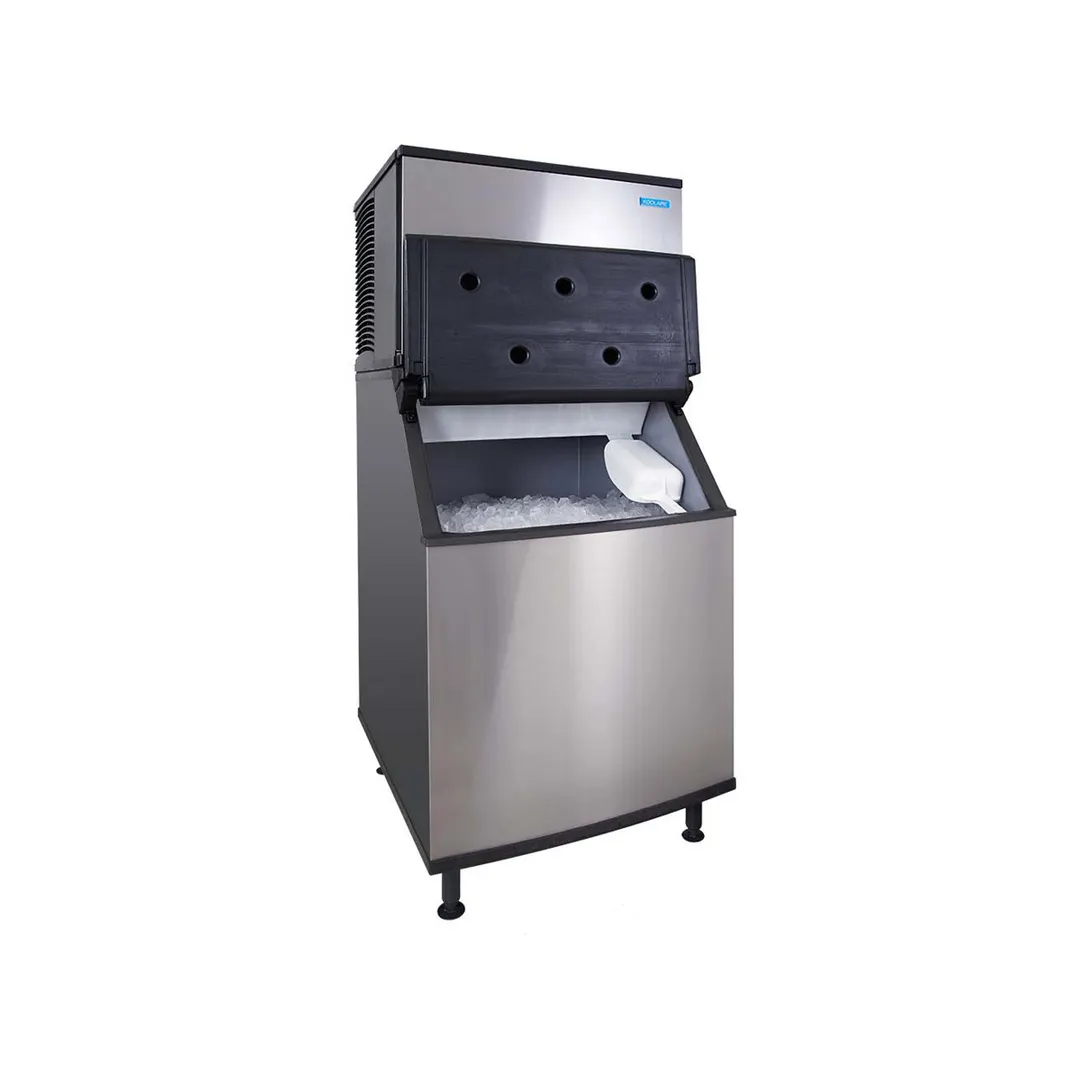 Koolaire KDT0500A/K570 Air Cooled Full Cube 515 lb Ice Machine with Bin, 532 lb Storage