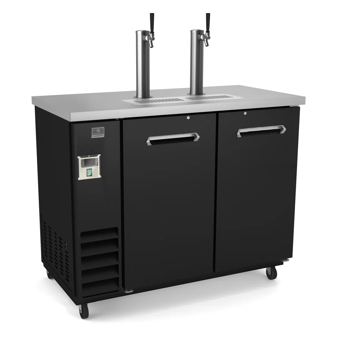Kelvinator KCHBBD2D2T 49" 2 Columnss Draft Beer Cooler, 2 Keg, 12.5 cu. ft.