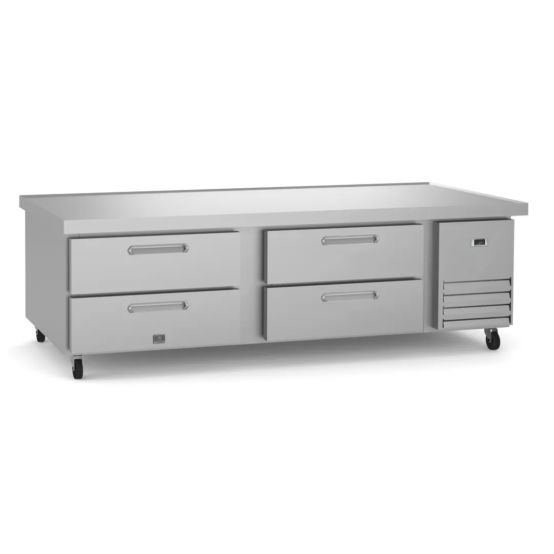 Kelvinator KCHCB72R 72" 4 Drawers Refrigerated Chef Base w/ Flat Top, Stainless Steel