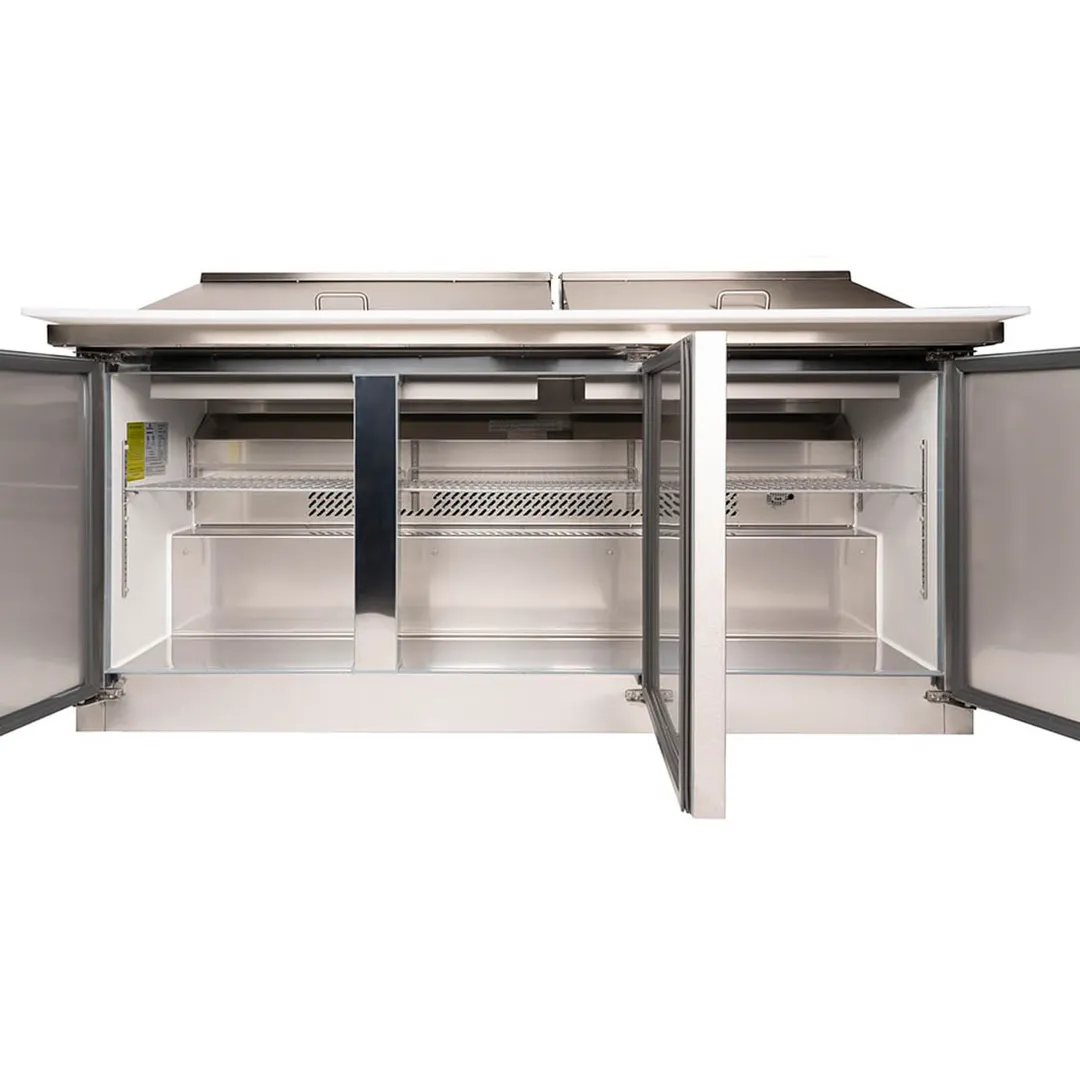 Kelvinator KCHMT70.30 71" Mega Top Sandwich/Salad Prep Table w/ 3 Doors, 30 Pans