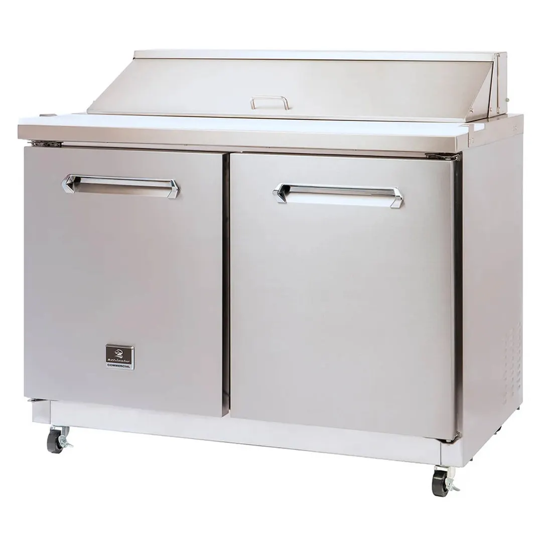 Kelvinator KCHST48.12 48" Two Section Sandwich / Salad Prep Table w/ 2 Door, 12 Pans