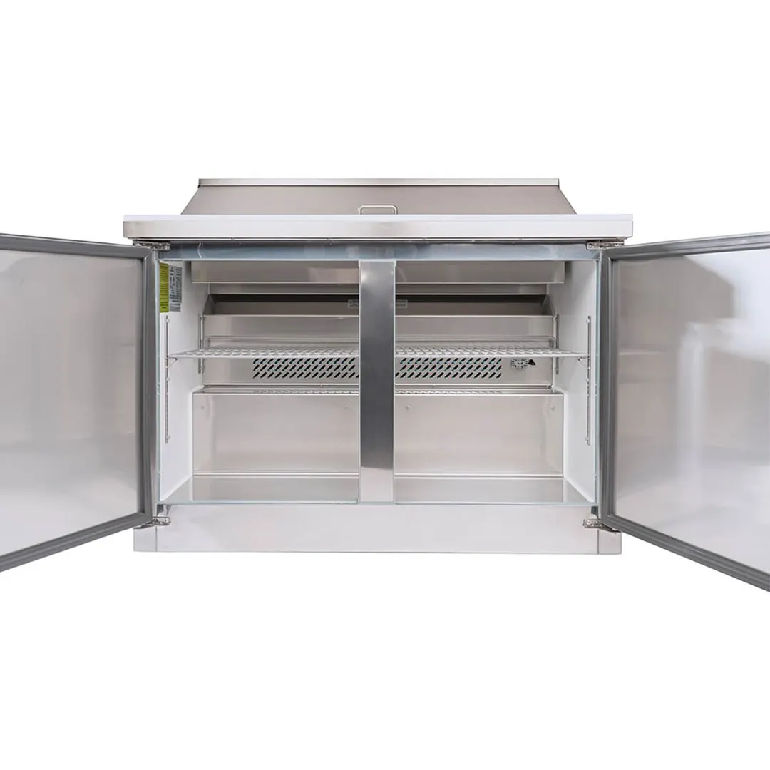 Kelvinator KCHST48.12 48" Two Section Sandwich / Salad Prep Table w/ 2 Door, 12 Pans