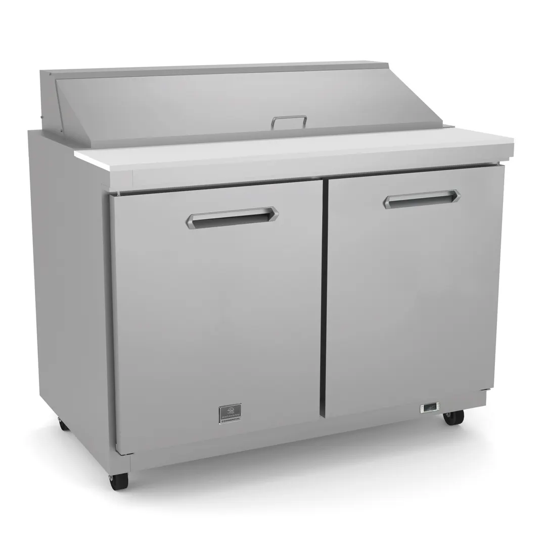 Kelvinator KCHST48.12 48" Two Section Sandwich / Salad Prep Table w/ 2 Door, 12 Pans