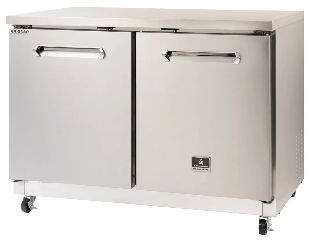 Kelvinator KCHUC48F-32 48" 2-Door Undercounter Freezer, Galvanized & Stainless Steel, 12 cu. ft.