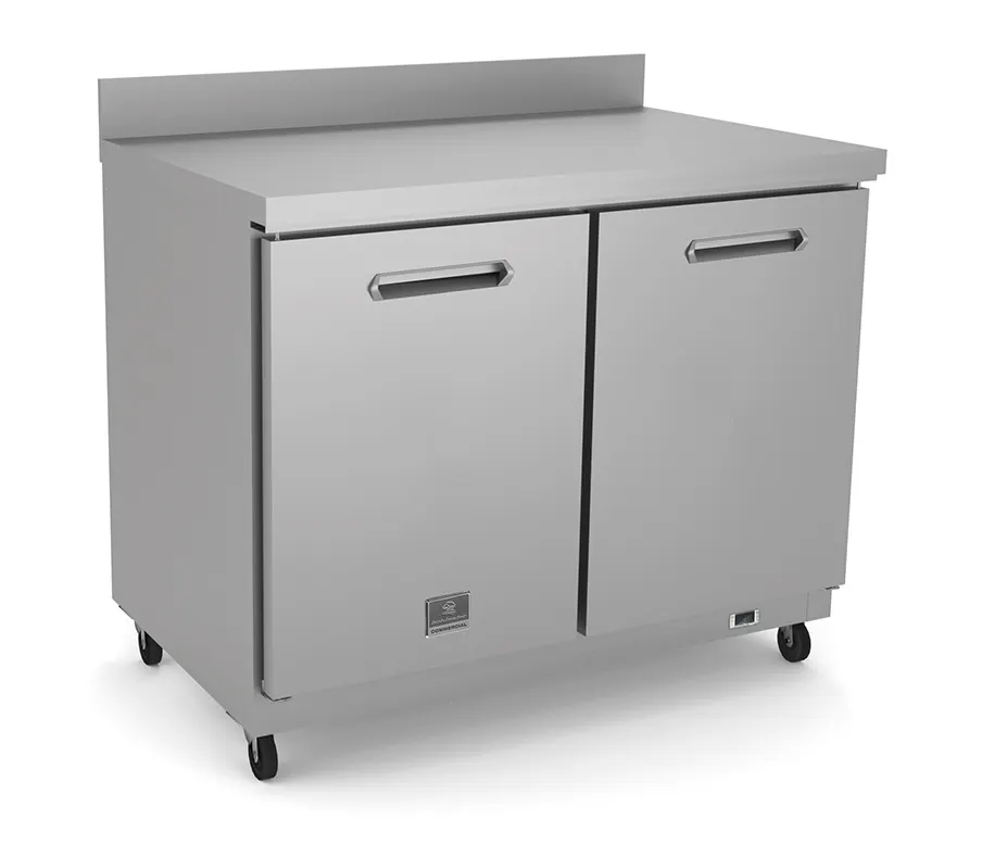 Kelvinator KCHUCWT36F 36" 2-Solid Door Worktop Freezer, Stainless Steel Exterior, 8.9 cu. ft.