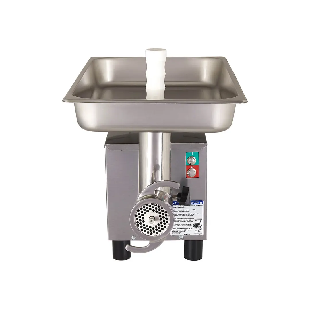 Pro-Cut KG-12-SS Bench Electric Meat Grinder – #12 Hub, 3/4 HP, 444/342 lb/hr, Stainless Steel, 550W, 115V, Non‑Slip Feet