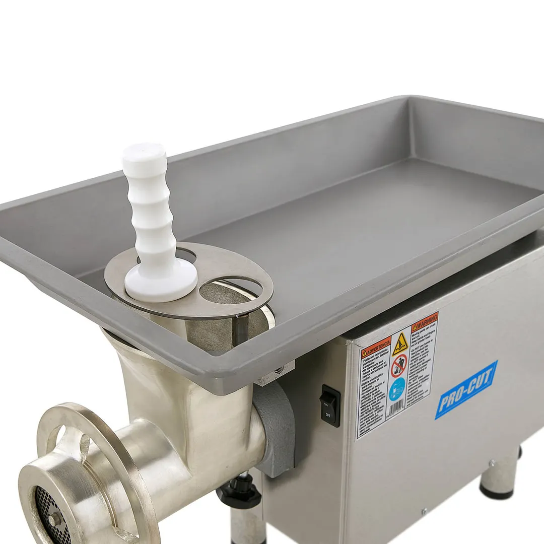 Pro-Cut KG-22-W Bench Meat Grinder, #22 Hub, 1 HP, 110V, Cast Iron Head & Stainless Body