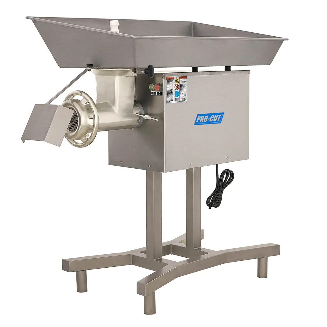 Pro-Cut KG-32-XP Floor Electric Meat Grinder, #32 Hub, 5 HP, 3840/1860 lb/hr, Cast Iron Headstock, Stainless Steel Body
