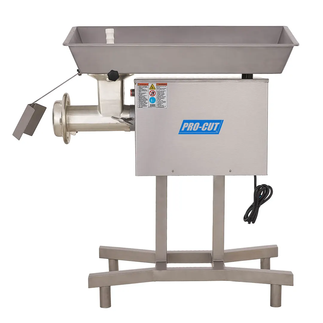 Pro-Cut KG-32-XP Floor Electric Meat Grinder, #32 Hub, 5 HP, 3840/1860 lb/hr, Cast Iron Headstock, Stainless Steel Body