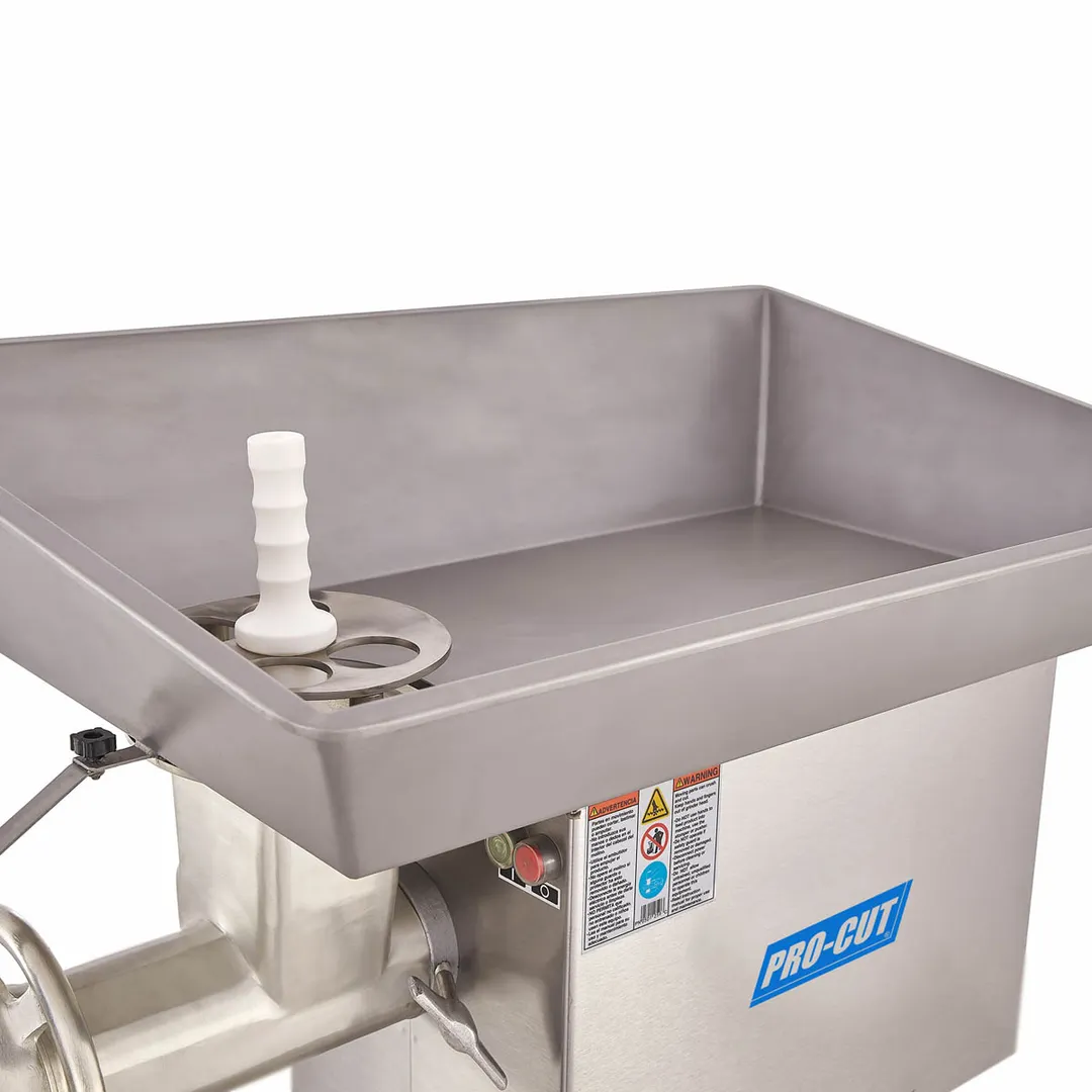 Pro-Cut KG-32-XP Floor Electric Meat Grinder, #32 Hub, 5 HP, 3840/1860 lb/hr, Cast Iron Headstock, Stainless Steel Body