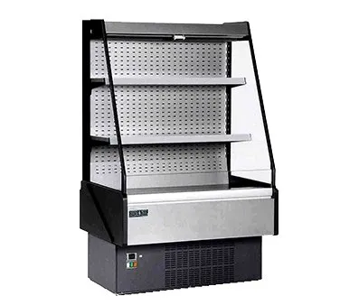 Hydra-Kool KGL-OF-40-R 41" Vertical Open Air Merchandiser in Silver & Black, Remote, 2 Shelves