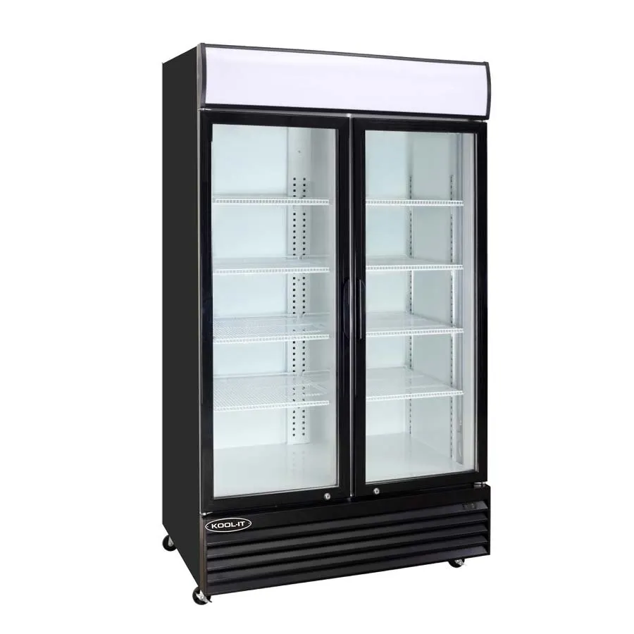 Kool-It KGM-36 44" 2-Section Merchandiser Refrigerator with Swing Glass Door, 31.1 cu. ft.