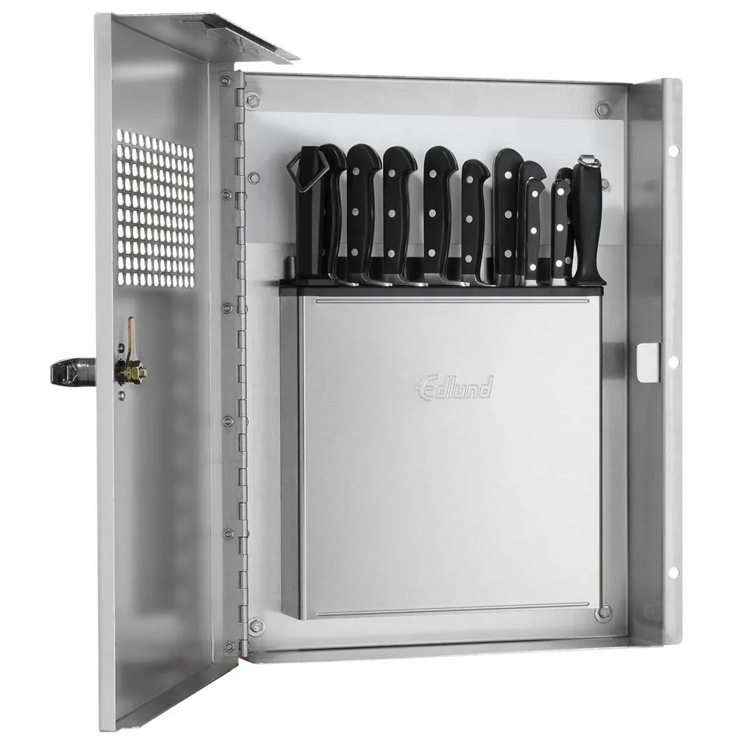 Edlund KLC994 Knife Cabinet – Stainless Steel, KR‑99 Rack Inside, Keyed Lock Handle, NSF