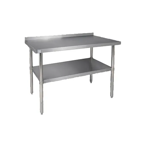 Klinger's Trading BSG3018 18" Open Base Work Table with Undershelf / Upturn - 18 Gauge Top