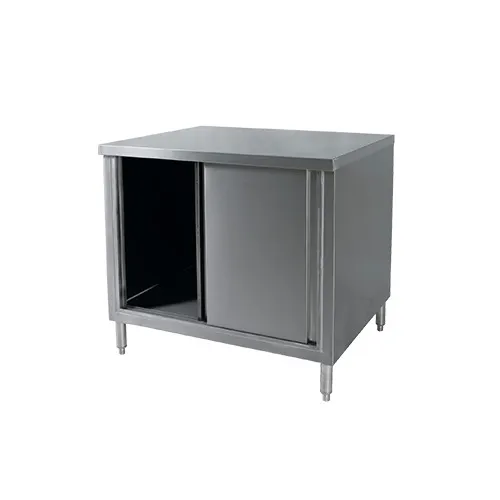 Klinger's Trading CB3072 Cabinet Base with Sliding Doors Work Table, 72"W x 30"D