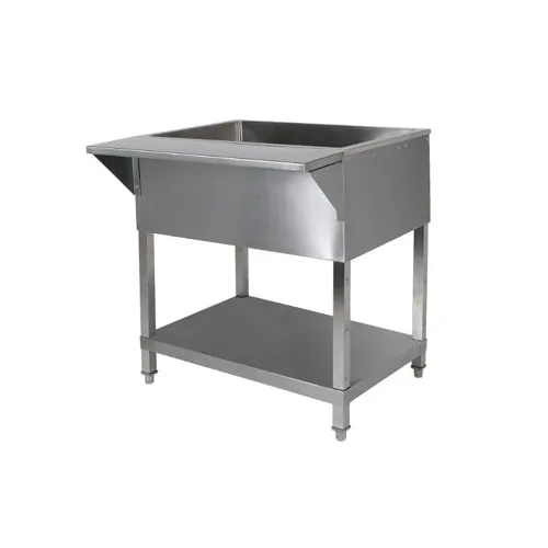 Klinger's Trading CP5 78" Stationary Ice-Cooled Cold Pan Table, (5) Pan