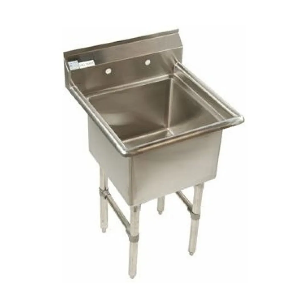 Klinger's Trading ECS12424 29" One Compartment Sink, 24"W x 24"L Bowl Without Drainboards
