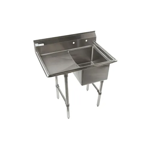 Klinger's Trading ECS1DL 36" One Compartment Sink, 16"W x 20"L Bowl With Left-Hand Drainboards