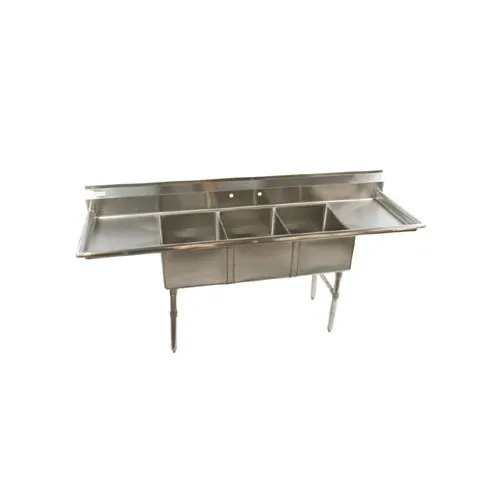 Klinger's Trading ECS32D1818 Three Compartment Sink, 84"W X 25-1/2"D X 41"H