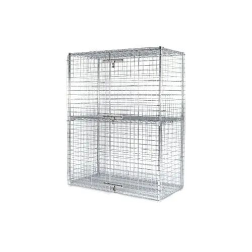 Klinger's Trading SECURITYCAGE-2436 Wire Security Cage Unit with Chrome Finish, 36" x 24" x 63"