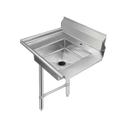 Klinger's Trading SDT36L 36" Straight Soiled Dishtable w/ Left Table, Pre-Rinse Sink, 9" Backsplash