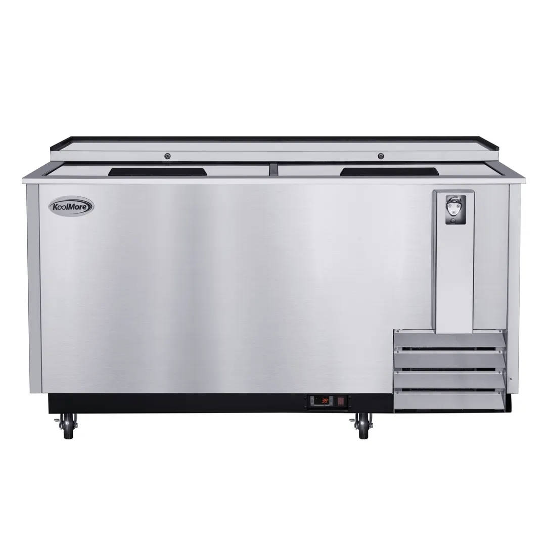 Koolmore KM-BOC65-SS Bottle Cooler 65"/19 cu ft Stainless Comp Opn 4 Cas AutoDef 33-40°F 115V ETL