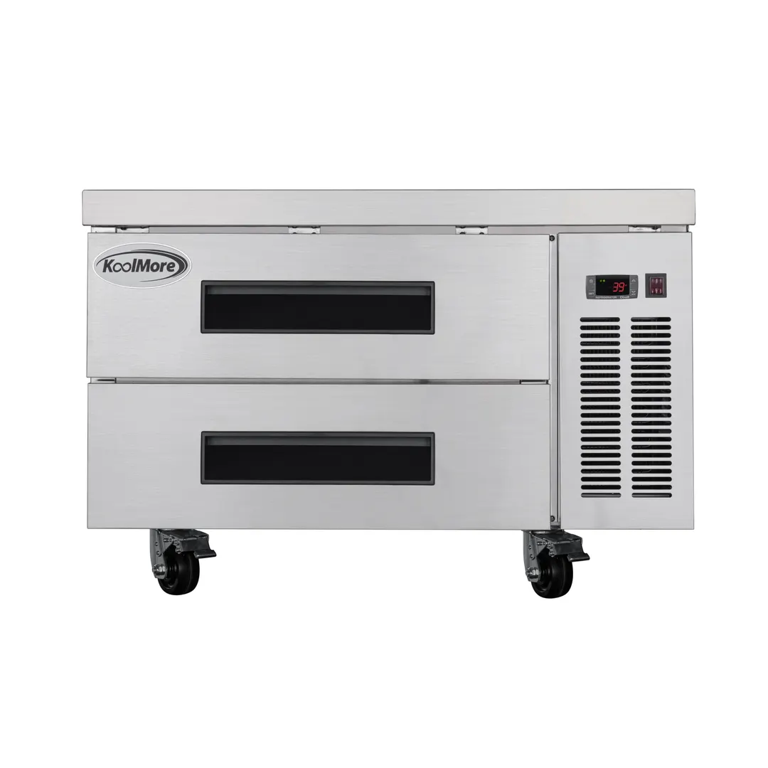 Koolmore KM-BR-362D 2-Section Refrigerator Cabinet 36x32x26", Steel, Drawers, Temp 33-40°F, ETL