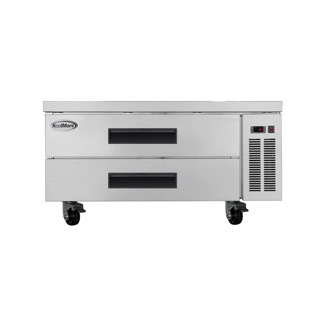 Koolmore KM-BR-482D 2-Section 2-Door Stainless Steel Holding Cabinet 48x32x26H, Temp Ctrl, Defrost